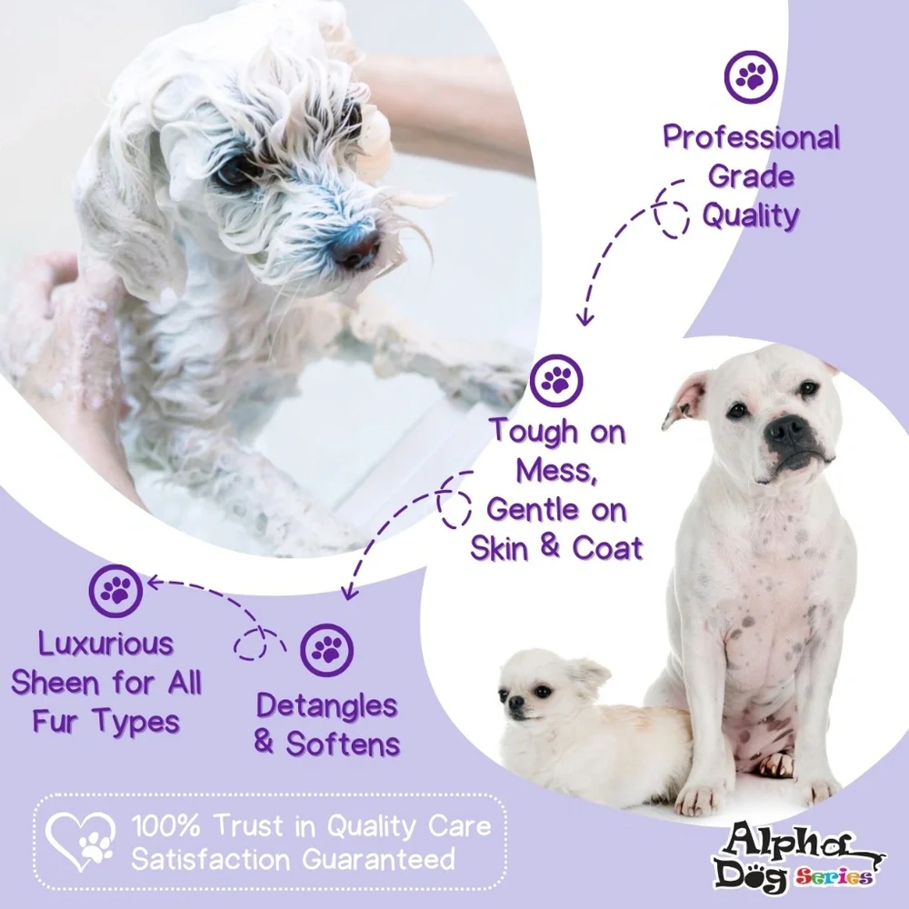 Alpha Dog Series Bright White Grooming Natural Dog Shampoo and Conditioner